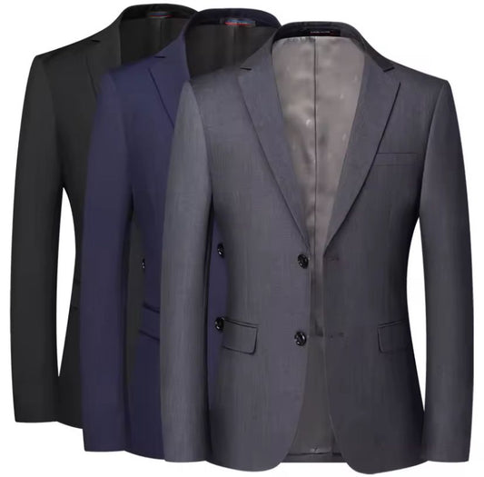 Velloren-Blazer New Men's Fashion Business Solid Color British Style Professional Work Groom Wedding Dress Best Man Blazer Jacket