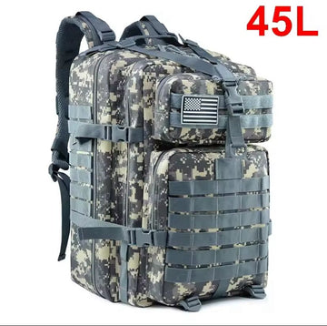 Velloren - 30/50L Tactical Backpacks Man Traveling Bags Survival Outdoor 3P Assault Pack EDC Molle Pack hiking Trekking Hunting Bag